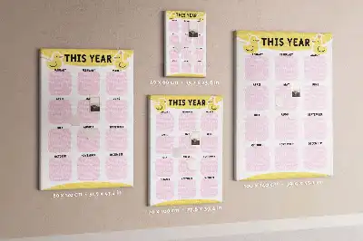 Prikbord van kurk Jaarkalender