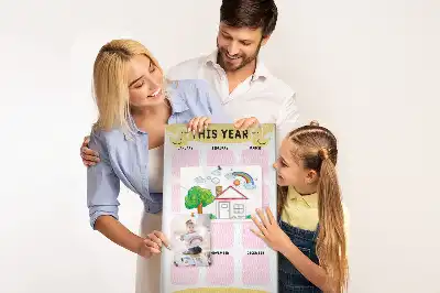 Prikbord van kurk Jaarkalender