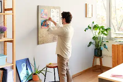 Prikbord van kurk Exotische vakantie met een palmboom