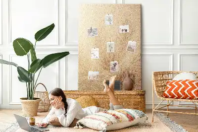 Prikbord van kurk Exotische vakantie met een palmboom