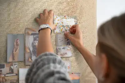 Prikbord van kurk Exotische vakantie met een palmboom