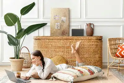 Prikbord van kurk Exotische vakantie met een palmboom