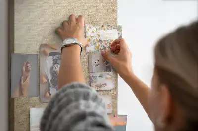 Prikbord van kurk Exotische vakantie met een palmboom