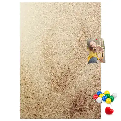 Prikbord van kurk Exotische vakantie met een palmboom