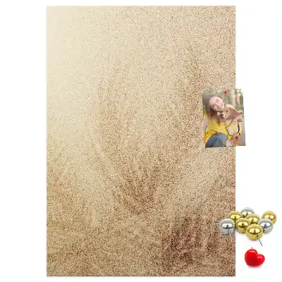 Prikbord van kurk Exotische vakantie met een palmboom