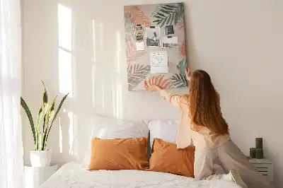 Prikbord van kurk Palmblad afwerking