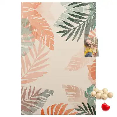 Prikbord van kurk Palmblad afwerking