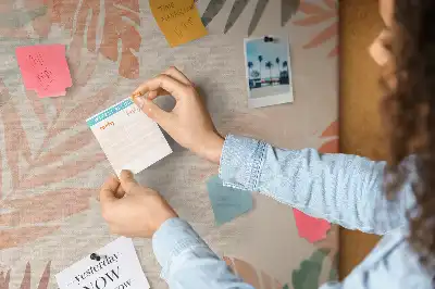 Prikbord van kurk Palmblad afwerking