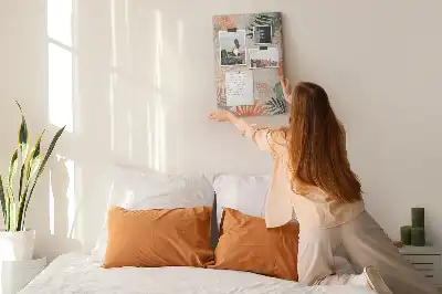 Prikbord van kurk Palmblad afwerking