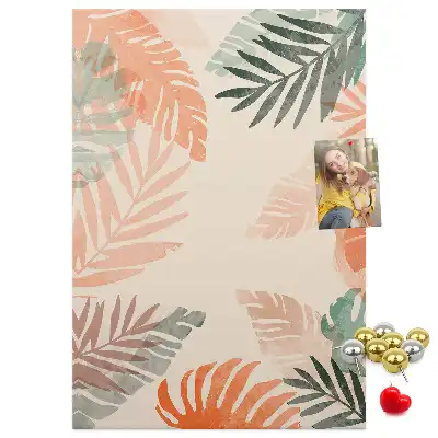 Prikbord van kurk Palmblad afwerking