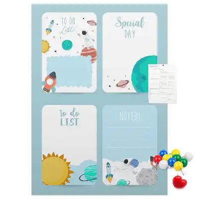 Prikbord Galaxy-thema planner