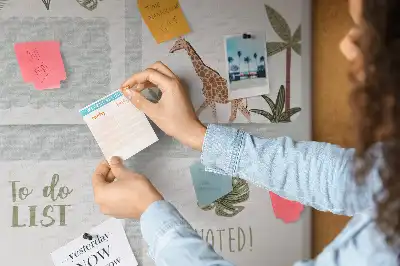 Prikbord van kurk To-dolijstplanner