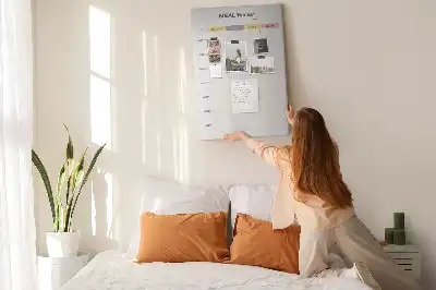 Prikbord van kurk Maaltijdplan