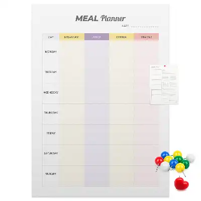 Prikbord van kurk Maaltijdplan