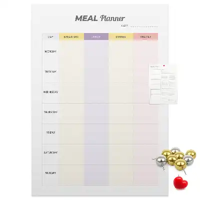 Prikbord van kurk Maaltijdplan