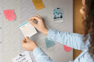 Prikbord van kurk Maaltijdplan