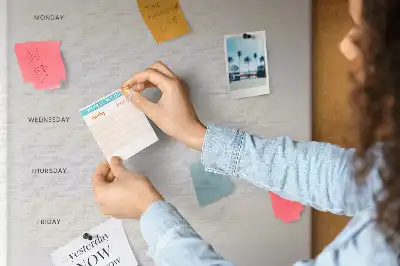 Prikbord van kurk Menuplanning