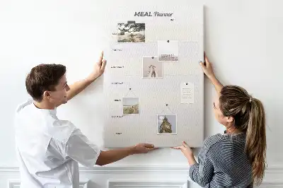 Prikbord van kurk Menuplanning