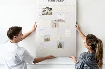 Prikbord van kurk Menuplanning