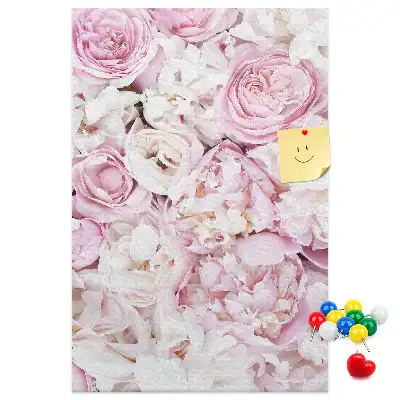 Prikbord van kurk Rozenbloemen