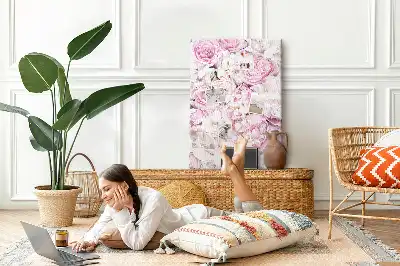 Prikbord van kurk Rozenbloemen