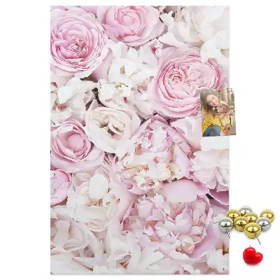 Prikbord van kurk Rozenbloemen