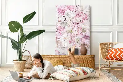 Prikbord van kurk Rozenbloemen