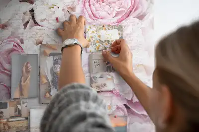 Prikbord van kurk Rozenbloemen