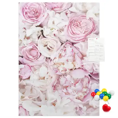 Prikbord van kurk Rozenbloemen