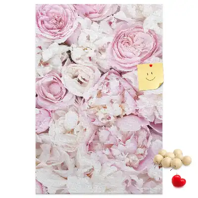 Prikbord van kurk Rozenbloemen
