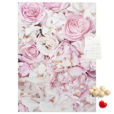 Prikbord van kurk Rozenbloemen