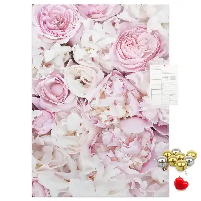 Prikbord van kurk Rozenbloemen