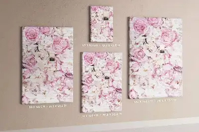 Prikbord van kurk Rozenbloemen