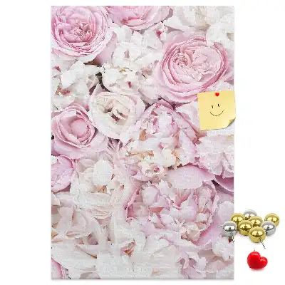 Prikbord van kurk Rozenbloemen