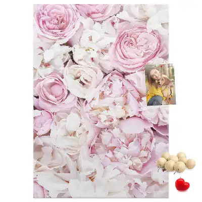 Prikbord van kurk Rozenbloemen