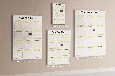Prikbord van kurk Jaarkalender
