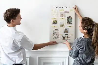 Prikbord van kurk Jaarkalender
