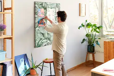 Prikbord Bladeren geschilderd met waterverf