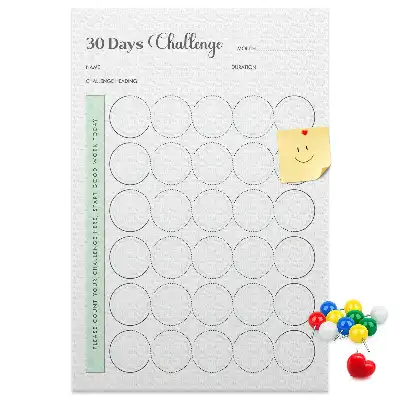 Prikbord van kurk Uitdagingplanner