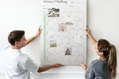 Prikbord van kurk Uitdagingplanner