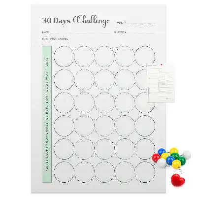 Prikbord van kurk Uitdagingplanner