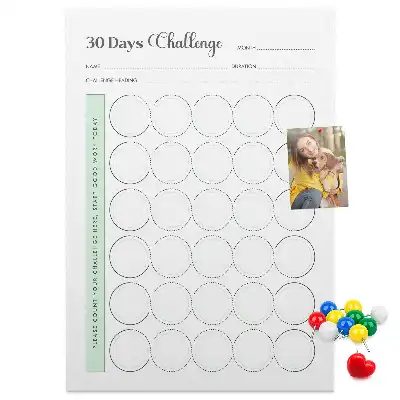 Prikbord van kurk Uitdagingplanner