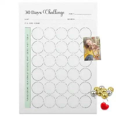 Prikbord van kurk Uitdagingplanner