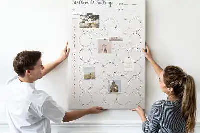 Prikbord van kurk 30-dagenuitdaging