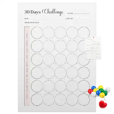 Prikbord van kurk 30-dagenuitdaging