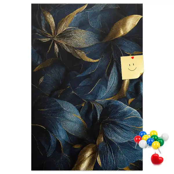 Prikbord van kurk Donker bloemenmotief