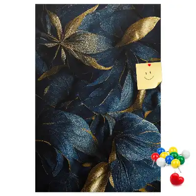 Prikbord van kurk Donker bloemenmotief
