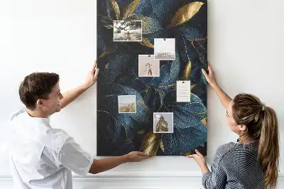 Prikbord van kurk Donker bloemenmotief