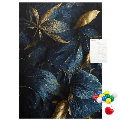 Prikbord van kurk Donker bloemenmotief