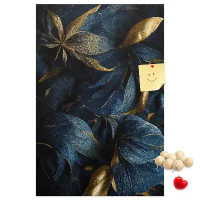 Prikbord van kurk Donker bloemenmotief